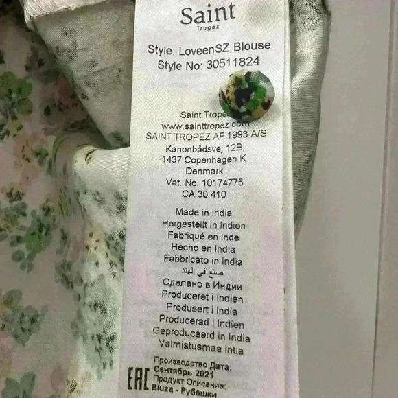 Saint Tropez floral print blouse size XS - Picture 7 of 9